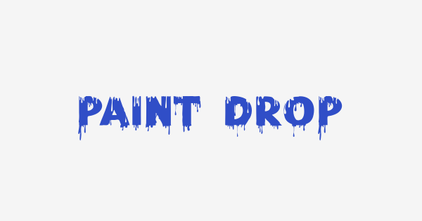 Paint Drops font thumbnail